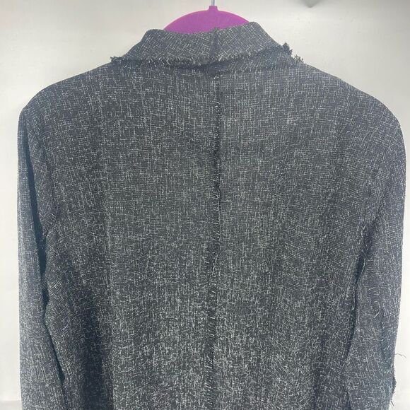 Dress Forum Womens Lightweight Jacket Shawl Open Front Pockets Dark Gray Large - Picture 5 of 10